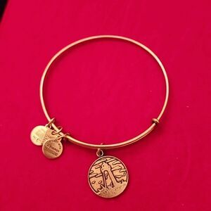 Alex and Ani Silver Bangle Bracelet with Lighthouse Charm